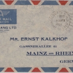 Indien - 12 A. Nobelpreisträger Tagore Luftpostbrief Calcutta - Mainz 1952