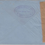 Indien - 12 A. Ganzsache Luftpost Zensurbrief n. ÖSTERREICH Bombay Wien 1952