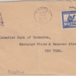 Indien - 3 A. 6 P. Kamelpostreiter Perfin TCB Zensurbrief n. USA Madras 1941 n.