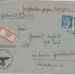 DR - 20+2x5 Pfg. AH Einschreibebrief gg. Rückschein Goldberg - Berlin 1942