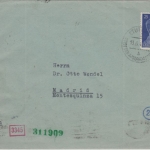 DR - 25 Pfg. AH Brief n. SPANIEN Stuttgart - Madrid 1942 dt.-span. Doppelzensur