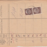 DR - 2x10 Pfg. Hindenburg Einlieferungsbuchseite f. Pakete Altenau Oberharz 1939