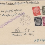 DR - 30+15+8+1 Pfg. Hindenburg Zustellurkunde Dahlewitz - Berlin 1938 selten !