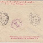 DR 40+15 Pfg Hindenburg Einschreibebrief n USA Homberg 1933 Roosevelt Collection