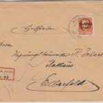 Bayern - 35 Pfg. Ludwig/Volksstaat Einschreibebrief Neu-Ulm - Elberfeld 1919