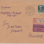 Bayern - 60 Pfg. Ludwig/Volksstaat Einschreiben Eilbrief Kulmbach Nürnberg 1919