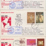 Lufthansa - 40 J. Luftpost Deutschland Südamerika Sonderflug 8 Zuleitungen 1974