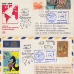 Lufthansa - 40 J. Luftpost Deutschland Südamerika Sonderflug 8 Zuleitungen 1974