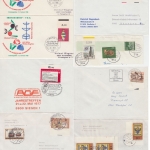 BRD - Sondermarken, Randstücke m. Farbstreifen 10 Belege 1965/78