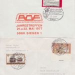 BRD - Sondermarken, Randstücke m. Farbstreifen 10 Belege 1965/78