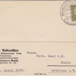 DR - Attendorn 1933 Attendorner Tropfsteinhöhle Handwerbestempel Karte n. Dahle