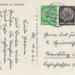 DR - 5+1 Pfg. Hindeburg Zusammendruck Karte berlin - Warburg 1942 ex EG-Str. 3