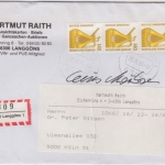 BRD - 3x140 Pfg. SWK Einschreibebrief Langgöns - Köln 1991