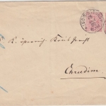 Württemberg - 10 Pfg. Ganzsache + Zusatz n. ÖSTERREICH Luwigsburg - Chrudim 1886