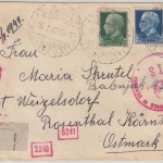 Italien - Triest 1941 Einschreibebrief n. Weizelsdorf deutsch-ital. Doppelzensur