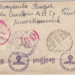 Italien - Triest 1941 Einschreibebrief n. Weizelsdorf deutsch-ital. Doppelzensur