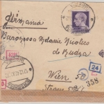 Italien - 1 L Caesar Zensurbrief Bordighera Wien 1942 deutsch-ital. Doppelzensur