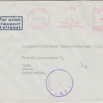 Finnland - 28 M. Absenderfreistempel Travel Bureau Luftpostbrief Helsinki 1952