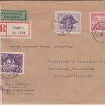 Schweden - Umea 1947 Einschreibebrief n. Österreich - österr. Zensurverschluß