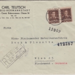 Rumänien - 2x20 L. Michael I. Einschreibebrief Sibiu - Wien 1943 OKW-Zensur
