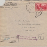 Libanon - Diplomatic Mail Beirut Washington - New York 1945 Approved for pouch