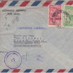 Bolivien - La Paz 1950 Luftpostbrief n. ÖSTERREICH (Wien) - österr. Zensur