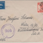 Indien - Calcutta 1947 Luftpostbrief n. ÖSTERREICH - österr. Zensur