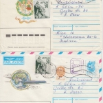Lettland - 1992 Provisorien 9 Luftpostbriefe/Ganzsachen
