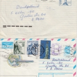 Lettland - 1992 Provisorien 9 Luftpostbriefe/Ganzsachen
