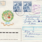 Lettland - 1992 Provisorien 9 Luftpostbriefe/Ganzsachen
