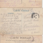 Frankreich - Kriegsgefagenen Korrespondenz 10 Karten n. Flaunersheim 1914/17