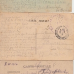Frankreich - Kriegsgefagenen Korrespondenz 10 Karten n. Flaunersheim 1914/17