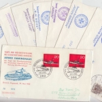 BRD - Seenotrettung 7 Briefe/Cachets Rettungskreuzer + Schmuck-FDC 100 J. DGRS