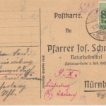 DR-Infla - 800 Tsd. a. 400 M. Ziffer Karte Lucherberg - Nürnberg 6.10.23