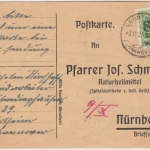 DR-Infla - 800 Tsd. a. 1.000 M. Ziffer Karte Northeim - Nürnberg 7.10.23