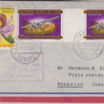 Colombia Lufthansa 1st-Flug Etappe Bogota Kingston 1967 50 Ctv Zwischenstegpaar