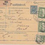Ungarn/Serbien- 10 F. Paketkarte Ganzsache+Zusatz Titel - Köszeg 1918