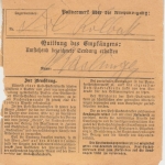 Bayern - 60 Pfg. Ludwig Paketkarte Helmbrechts - Deggendorf 1917