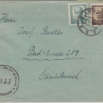 CSSR - Vildstejn 1945 Notstempel Zensurbrief n. ÖSTERREICH Brit. Prüfstelle 1133