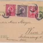 Jugoslawien - 15 Pa. Ganzsache+Zusatz n. ÖSTERREICH nachträglich entwertet Wien