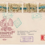 Ungarn - Budapest 1961 Briefmarkenausstellung Schmuck-FDC Einschreibebrief