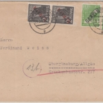Berlin - Rot-/Schwarzaufdruck Mischfrankatur Brief B.-Tempelhof 29.3.49 n.