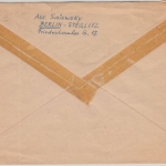 Berlin - Schwarzaufdruck 50 Pfg. Brief n. USA Steglitz - Iola 20.1.48