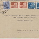 Berlin - Schwarzaufdruck 50 Pfg. Brief SW29 - Osterhofen 4.10.48