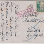 Berlin - Schwarzaufdruck 2 Pfg. MIF 10 Pfg. Bebel Karte Erfurt - Weida 1949