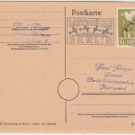 Berlin - Schwarzaufdruck 1 Mark Luftbrückenstempel Blankokarte 1948 FA Schlegel