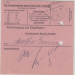 Berlin - 20 Pfg. Bauten I Ortspostanweisung Wannsee - Charlottenburg 1954