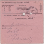 Berlin - 60 Pfg Bauten I Postanweisung SW11 - Münster 1954