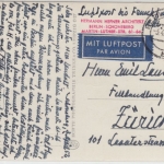 Berlin - 25 Pfg. Bauten I Luftpostkarte i.d. SCHWEIZ Teilgebühr !! SW47 1952