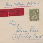 Berlin - 1 M. Stadtbilder II Kurfürst Eilbrief Lübeck - Bad Ems 1958